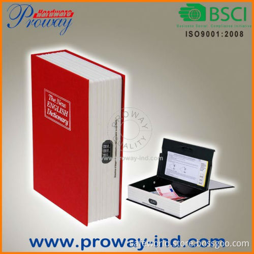 Combination lock book hidden safe box